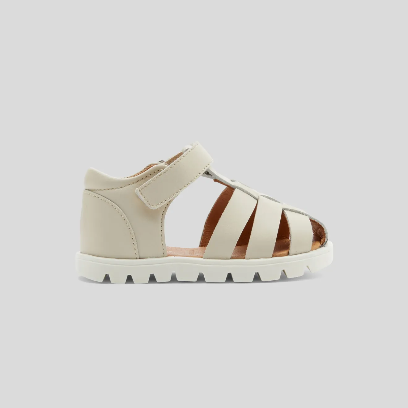 Nu-Pieds-Jacadi Sandales bébé garçon en cuir - blanc doux BLANC DOUX JACADI