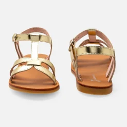 Sandales Et Nu-Pieds|Chaussures-Jacadi Sandales enfant fille en cuir - OR