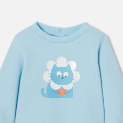 Pull, Sweat Et Cardigan-Jacadi Sweat bébé fille en molleton - BLEU ACIER