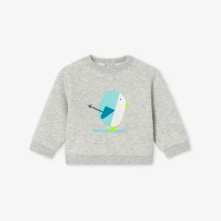 Pull, Sweat Et Cardigan-Jacadi Sweat bébé garçon doublé en sherpa - gris chine clair GRIS CHINE CLAIR JACADI