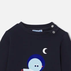 Pull, Sweat Et Cardigan-Jacadi Sweat bébé garçon en molleton - marine MARINE JACADI