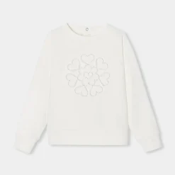 Pull, Sweat Et Cardigan-Jacadi Sweat enfant fille en molleton - blanc doux BLANC DOUX JACADI