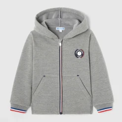 Pull, Sweat Et Cardigan-Jacadi Sweat zippé enfant garçon - gris chine clair GRIS CHINE CLAIR JACADI