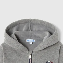 Pull, Sweat Et Cardigan-Jacadi Sweat zippé enfant garçon - gris chine clair GRIS CHINE CLAIR JACADI