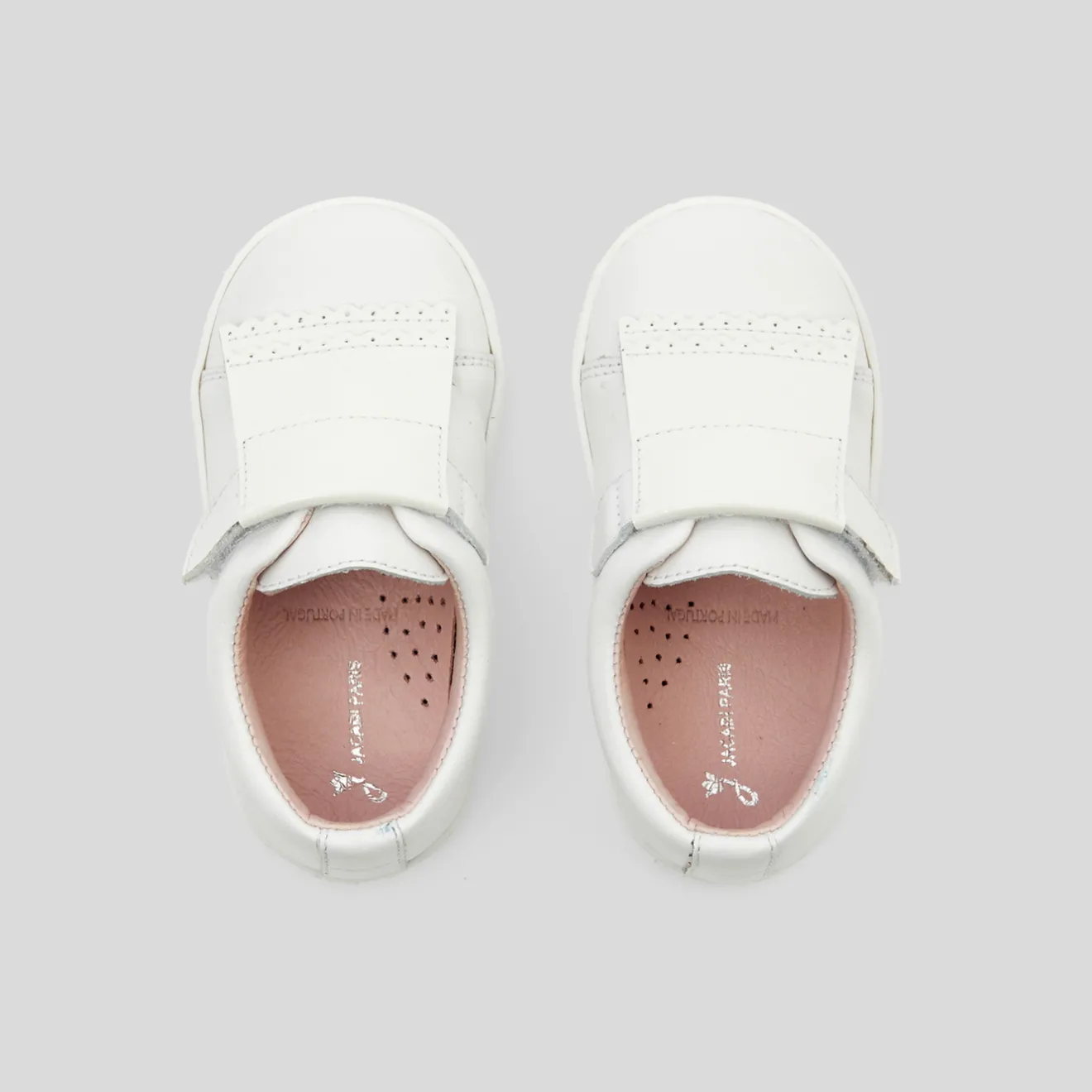 Baskets Et Tennis|Chaussures-Jacadi Tennis bébé fille en cuir - blanc BLANC JACADI