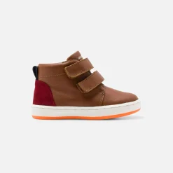 Baskets Et Tennis-Jacadi Tennis montantes bébé garçon en cuir lisse - MARRON