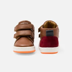Baskets Et Tennis-Jacadi Tennis montantes bébé garçon en cuir lisse - MARRON