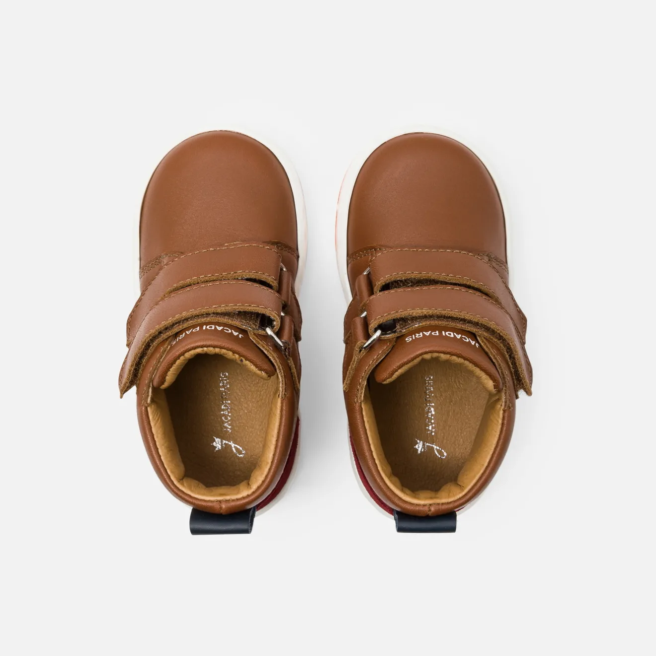 Baskets Et Tennis-Jacadi Tennis montantes bébé garçon en cuir lisse - MARRON