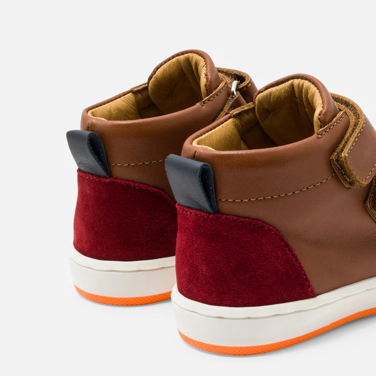 Baskets Et Tennis-Jacadi Tennis montantes bébé garçon en cuir lisse - MARRON