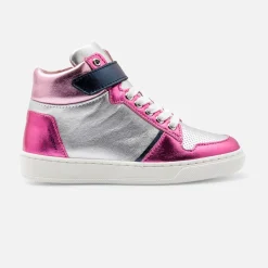 Baskets Et Tennis|Chaussures-Jacadi Tennis montantes enfant fille - lore ARGENT/MULTICO