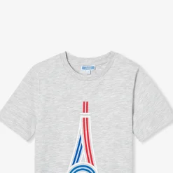 T-Shirt, Polo Et Sous-Pull-Jacadi T-shirt imprimé enfant garçon - gris chine clair GRIS CHINE CLAIR JACADI